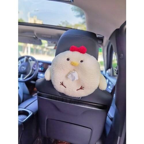 Car Tissue Box with Drawers Hanging Creative Cute Armrest Napkin Wrapped Boxes Pumping Tray Automotive Console Napkins Package