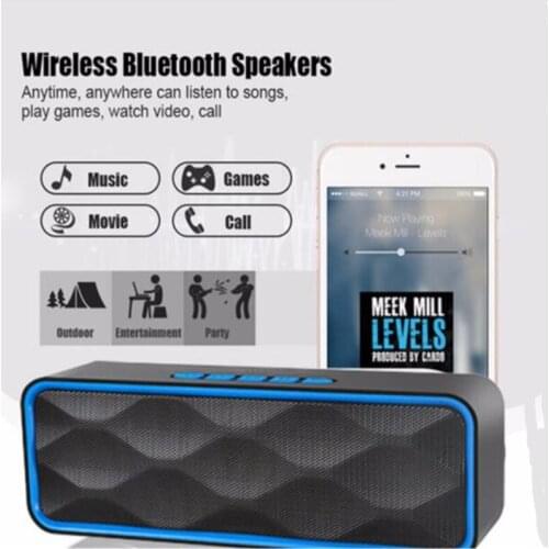 Fu&y bill Wireless Mini Bluetooth FM Speakers Outdoors Hands Free Speaker TF Card USB Stereo Music Sound Box For Smartphones