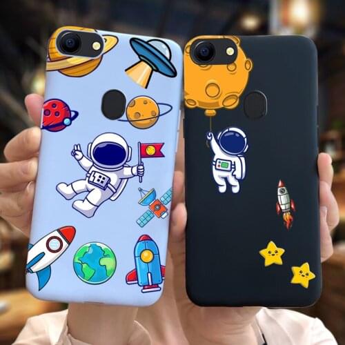 For OPPO F5 Case Cartoon Cute Astronaut Painted Matte Silicone Cover For OPPO F5 F7 Youth F9 Pro Back Cover For OPPOF7 Soft Case