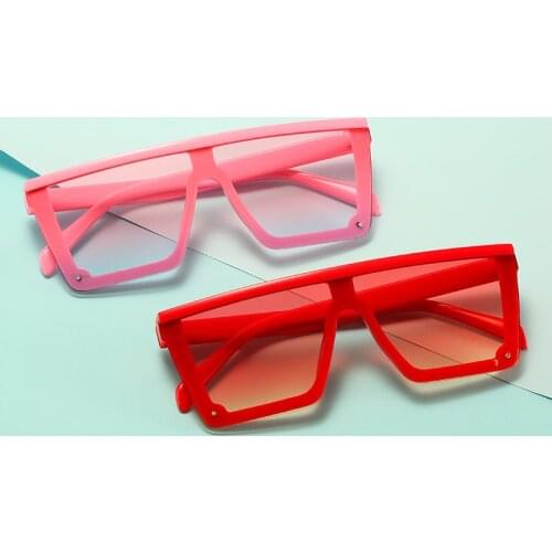 Children Sunglasses 2020 New Fashion Square Kids Sunglasses Boy Girl Square Goggles Baby Travel Glasses 7 Colors Optional UV400