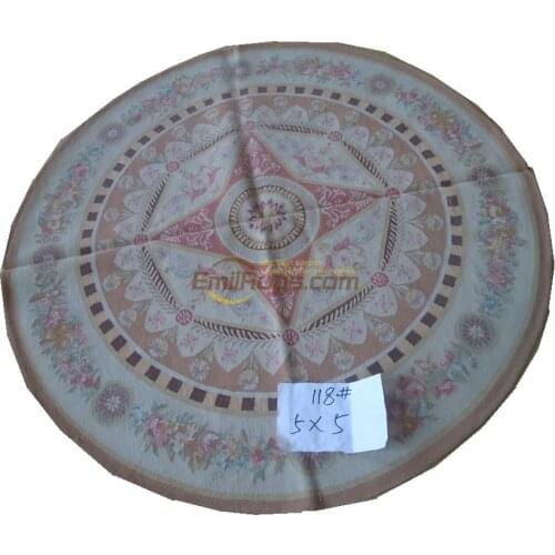 Home Decore Antique Natural Sheep Wool Antique Aubusson Style Neo Classical Carpet Antique French Aubusson Carpet