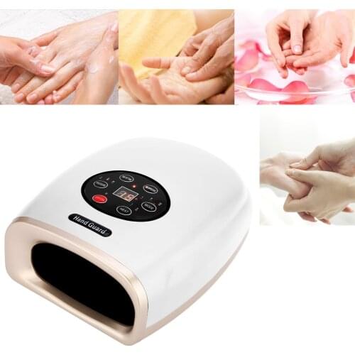 Electric Acupressure Palm Hand Massager with Air Pressure Heat Compress SPA Finger Hand Circulation Pain Relief Rehabilitation