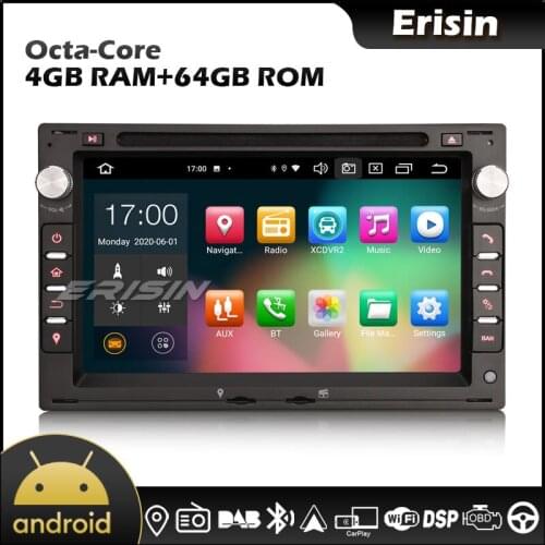 Erisin EU Warehouse 8186 7" Android 10.0 DSP CarPlay & Auto DAB Autoradio for VW Golf Passat Polo SHARAN JETTA GOLF MULTI