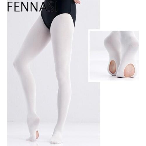 FENNASI Tights For Girls Childrens Spring and Autumn Dance Socks Meat Pink Professional Ballet Stockings White Pantyhose