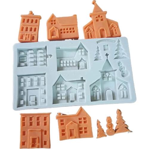 Castle Building Blocks Mold Silicone Material DIY Can Be Used To Make Cakes, Chocolate, Fudge and Clay, The Childrens Favorite