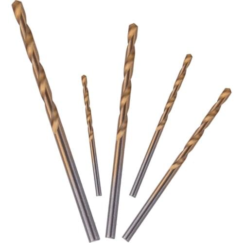 LETAOSK New 50PCS 1/1.5/2/2.5/3mm HSS Titanium Coated Drill Bits Set High Speed Steel Power Tool