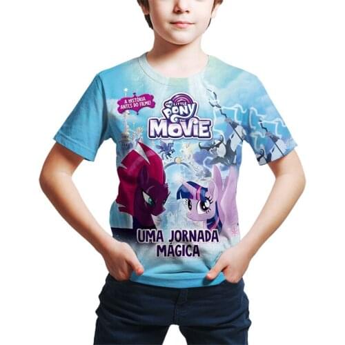 2021 New Cartoon Baoli T Shirt Family wear Casual Cool 3D Print Tee Fashion Little pony Boy Girl Kids Streetwear Tops