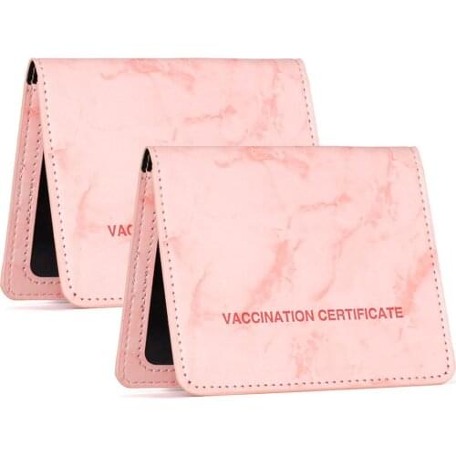 Marbling Protect Dirty Wet Immunization Card Holder Card Holder PU Leather Passport Cover