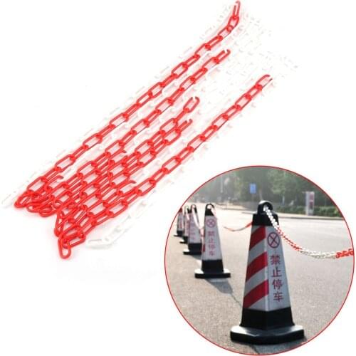 5m Plastic Warning Chain Road Warning Block Barrier For Urban Roads Highway Traffic Crowd Parking Control