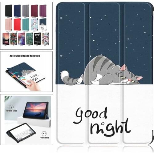 Tri-Fold Tablet Case For Amazon Fire HD 10 Plus 2021 Amazon Fire HD 10 2021 Stand Hard Shell Protective Cover