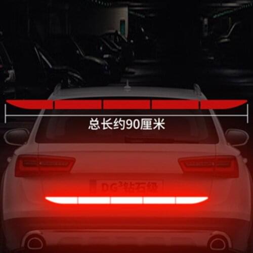 Diamond-level reflective Car Reflective Sticker Trunk Warning Sticker Strip Nano Tape Strip Auto Decorations For Driving Safety