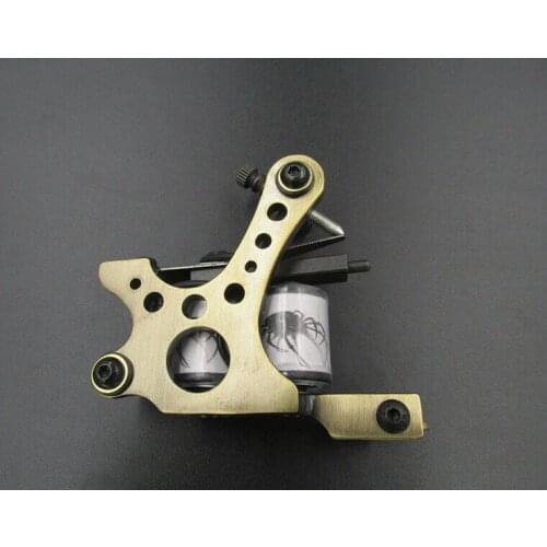 2019 Coil Tattoo Machine Golden Color Coils Tatoo Gun Steel Tattoo Frame for