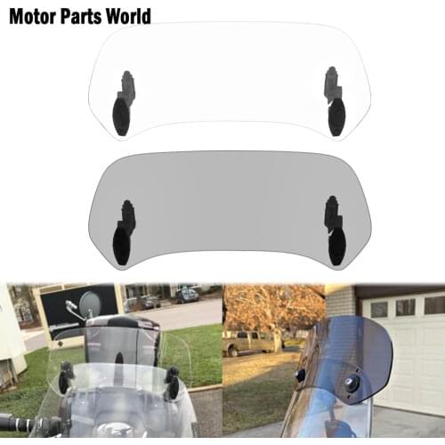 Universal Motorcycle 360mm windshield Clamp-On Variable Windscreen Spoiler Extension For BMW R1200GS For Yamaha MT07 For Honda
