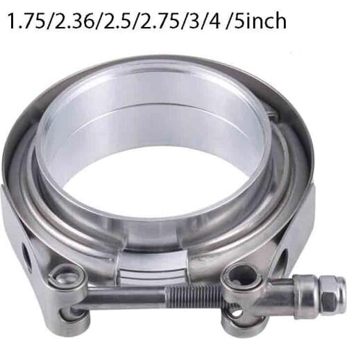 V band Clamp 1.75/2.36/2.5/2.75/3/4/5inch Stainless Steel V-band Clamp Male Female Exhaust Flange Stainless Steel Vband Clamps