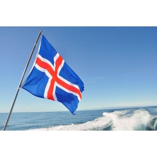 High Grade Flag 150x90cm New 100% Polyester Iceland Flag