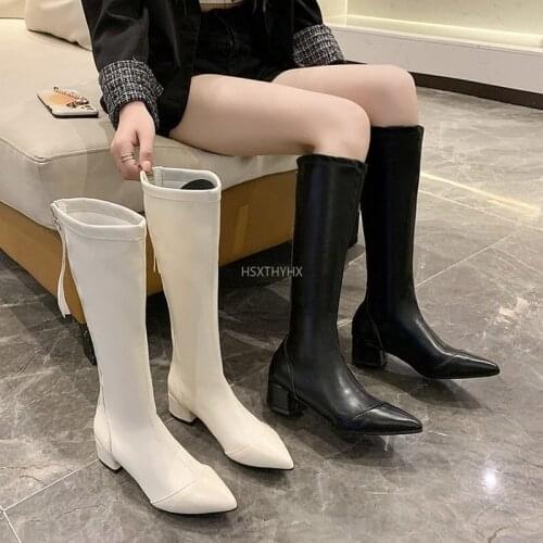 Woman Flat Boots Luxury Designer Round Toe Autumn Shoes Boots-Women Low Rubber Fashion Mid Calf 2021 Ladies Basic Cotton Fabric