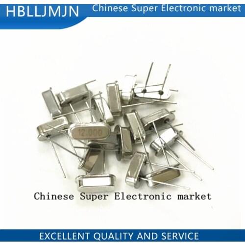 20pcs hc-49s 12MHz 12.000mhz HC49S 20ppm 20pF quartz resonator