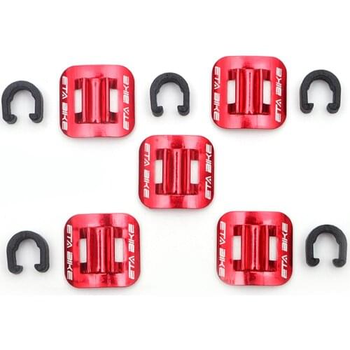 5 Pcs Guide Seat C Shape Bicycle Aluminum Buckle Clip Bike Brake Cable Tubing Conversion Oil Tube Fixed Clamp Frame