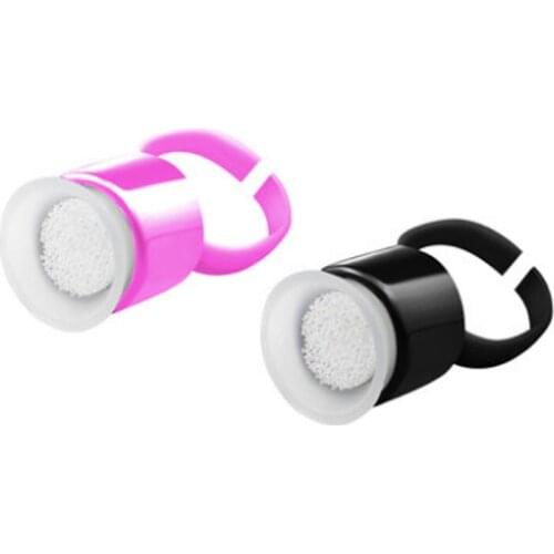 50pcs Disposable Microblading Permanent Makeup Pigment Rings With Cup Caps Tattoo Ink Holder individual pack