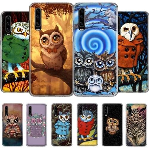Uxury fashion cute starry owl Phone Case For Huawei P40 P30 P20 P10 Mate 30 20 10 Pro Lite P Smart Z 2019 Plus Art Cover Soft Co