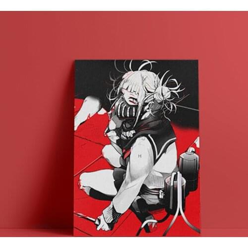 Himiko Toga Boku no Hero Academia Anime Wall Art Framed Wooden Frame Canvas Decoration poster prints for Home decor Painting