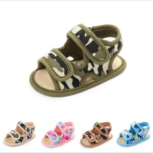 2020 New Baby Camouflage Shoes Soft Sole Crib Shoes Antislip Infants Soft Sandals Fashion Summber Boys Girls First Walkers