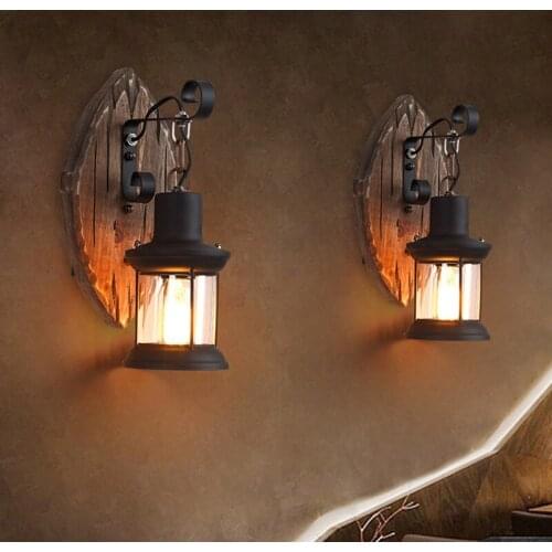 Creative Antique Led Studio Clothing Store Restaurant Cafe Bar Aisle Corridor Old Retro Wall Lamp