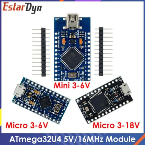 Pro Micro ATMEGA32U4 5V/16MHZ module With the bootloader for arduino MINI USB/Micro USB with 2 row pin header for arduino