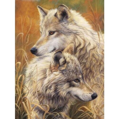 Animal Wolf Printed 11CT Cross Stitch Embroidery Full Kit DMC Threads Hobby Painting Handicraft Handiwork Room Decor Magic