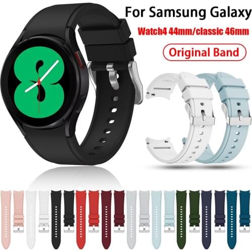 20mm Soft Silicone Watch Band for Samsung Galaxy Watch 4 44mm 40mm Classic 42MM/46mm Original Watch Strap For Samsung S2 Classic