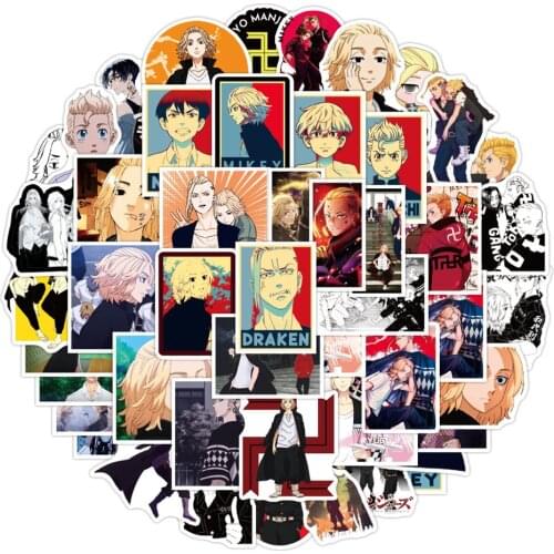 2021 New Cartoon Anime Tokyo Avengers Graffiti Decoration Suitcase Guitar Waterproof Sticker