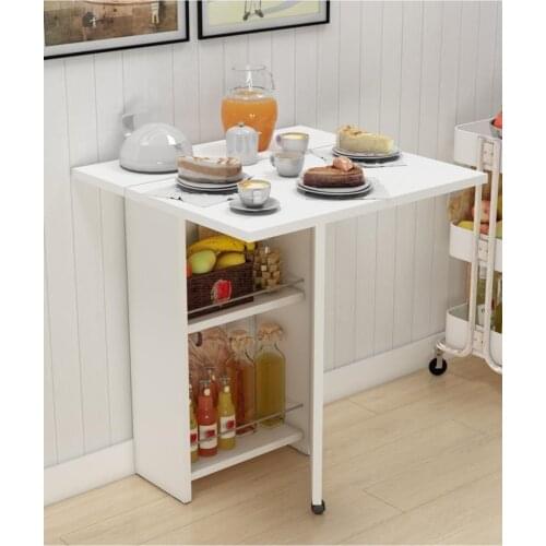 Retractable Folding Table Cabinet Shelf Folding White Wall Desk