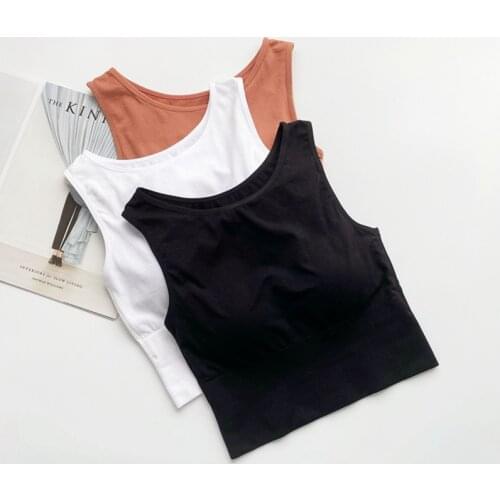 Women Sport Bra Underwear Seamless Fitness High Elastic Breathable Vest Cotton Padded Sportswear