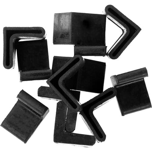 12Pc L Shape Non-Slip Chair Leg Protector Rubber Feet Chair leg caps Tube Wrap Pads Stool Foot Opening Cushion Covers Tube Clamp