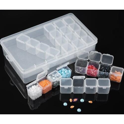 28 Grid Diamond Embroidery Box DIY Diamond Painting Cross Stitch Tools Accessory Boxes Container Case Useful Storage Boxes