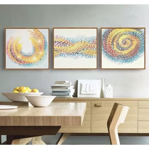 Unframed 3 Style Pieces Of Rings Canvas Art Print Painting Poster Wall Art Picture For Living Room Home Decoration