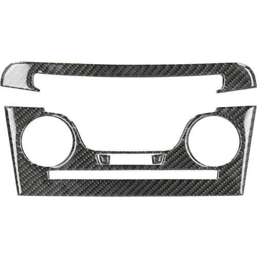 4pcs Air Conditioning Panel Trim CD Panel Frame Carbon Fiber Decor Fit for Dodge Charger 2011-2014