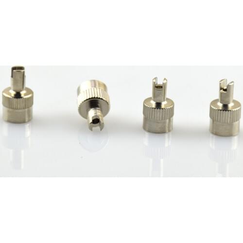 4Pcs Car Motorcyle Wheel Tire Stem Metal Air Tyre Valve Cap Dust Cover Slotted Head with Remover Tool