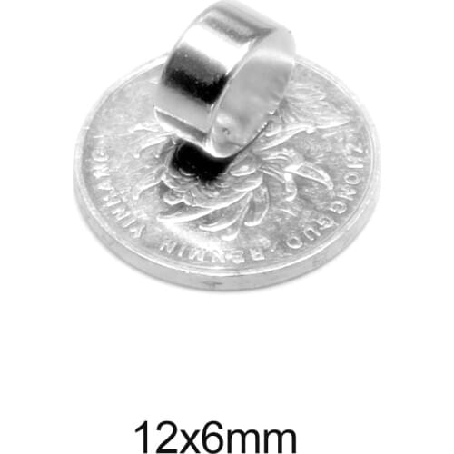 5~100PCS 12x6 mm Minor Search Magnetic magnet Strong 12mm x 6mm Small Round NdFeB Magnets 12x6mm Permanent Magnets Disc 12*6 mm
