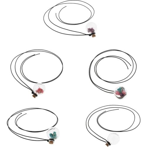 5ml Car Aromatherapy Pendant Perfume Bottle Diffuser Necklace Glass Vials