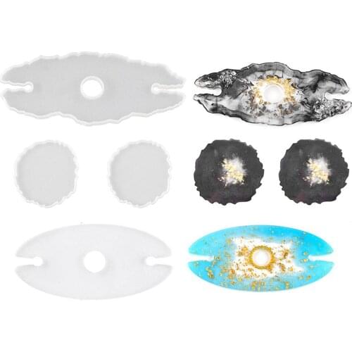 DIY Irregular Wine Rack Resin Mold Crystal Epoxy Resin Mold Silicone Red Wine Tray Mold Shaped Wine Glass Rack Coaster Mold