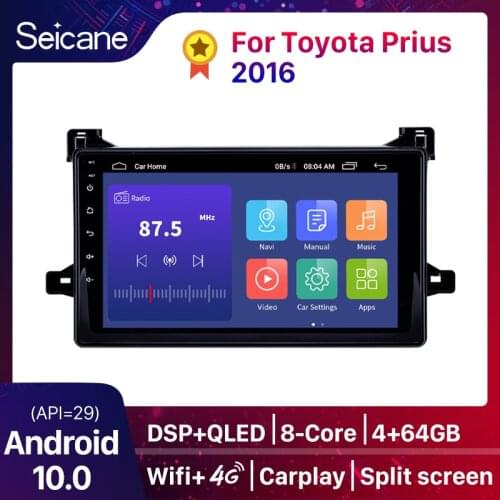 Seicane 9 inch 2din Android 9.1 HD Touch Screen car Radio gps for 2016 Toyota Prius support WIFI Bluetooth DVR Rearview camera