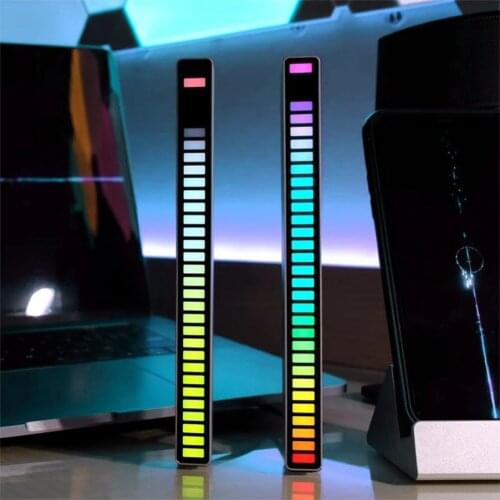 Car Sound Control Light RGB Voice-Activated Music Rhythm Ambient Light 32 LED Colorful Atmosphere Lamp Auto Car LIght Interior