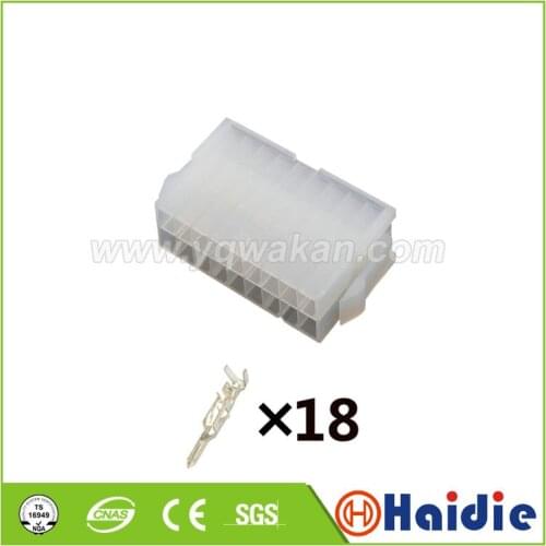 Free shipping 5sets 18pin auto plastic electric auto cable housing harness unsealed plug connector