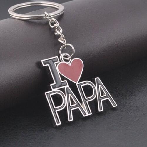 FREE SHIPPING BY DHL 350pcs/lot 2015 New Fashion Zinc Alloy Heart Shaped Keychains Metal Keyrings Gift for Father Day