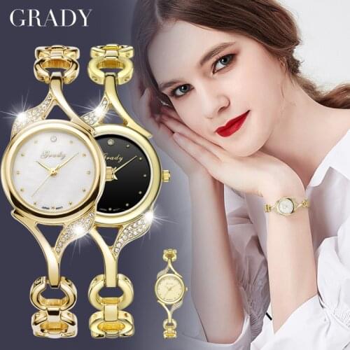 Women Small Gold Bracelet Luxury Watches Stainless Steel Ladies Quartz Wristwatches Fashion Casual Female Dress Watch
