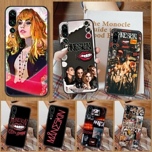 Maneskin Damiano David Phone Case For Huawei P Mate P10 P20 P30 P40 10 20 Smart Z Pro Lite black painting cover 3D Etui art