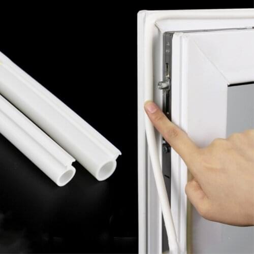 Silicon Rubber Door Window Seals Draft Stopper Hollow Bulb Barb Tubular Gasket 5x11mm 5x13mm White Black Transparent