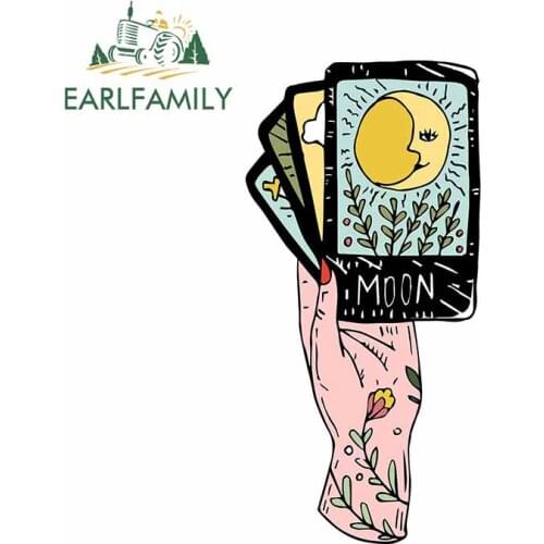 EARLFAMILY 13cm x 6.6cm for Tarot Hand Colorado RV Car Sticker Anime Windshield Cartoon Decal Cartoon Graffiti Camper Decoration