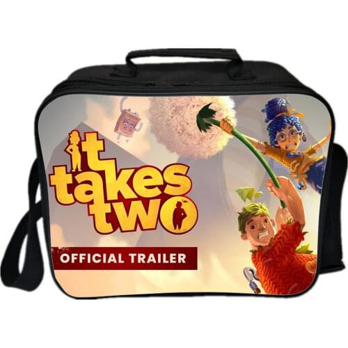 It Take Two Lunch Bag School Lunch Box Students Game Cosplay Fashion Cartoon Boy Girl Brings Meal Box Kids Back To School Gift